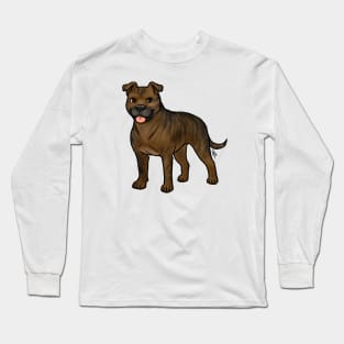 Dog - American Staffordshire Terrier - Natural Brown Brindle Long Sleeve T-Shirt